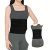 Abdominal Binder Post Surgery Compression Support | Stomach Wrap Belly Band for Hernia Tummy Tuck | Soft, Latex-free, Breathable - (60" - 75") 3 Panel - 9" Black view 1