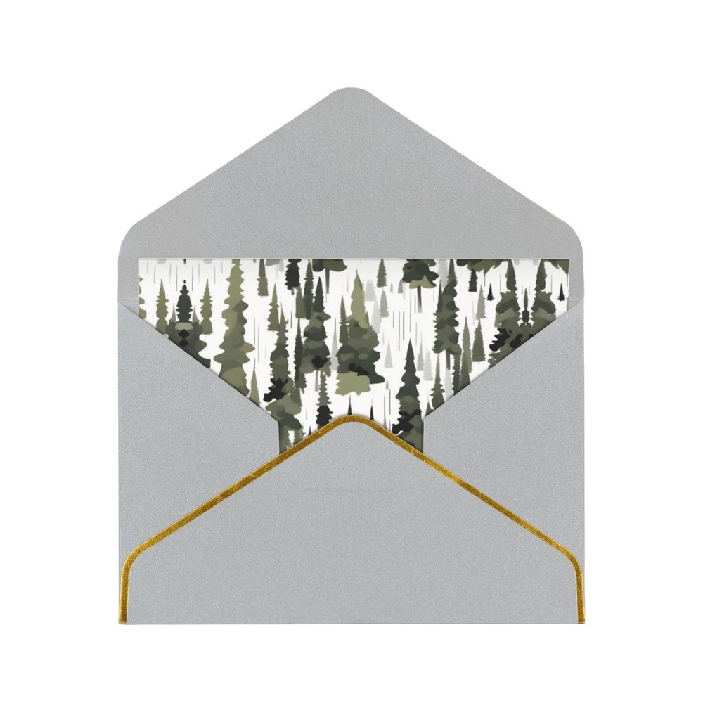 ZISHAK White Trees Camo Pattern Radiant Gratitude Cards-Wedding,Friendship,Anniversary Greeting Cards For Moments That Matter