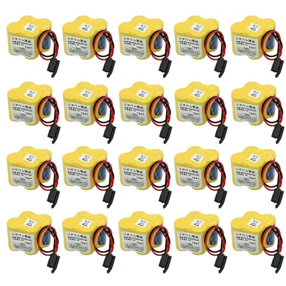 RUNAAJA (20-Pack) BR-2/3AGCT4A 6V 4400MAH Non Rechargeable Lithium Batteries Replace for A98L-0031-0025 A98L00310025 BR-2/3AGCT4A BR2/3AGCT4A
