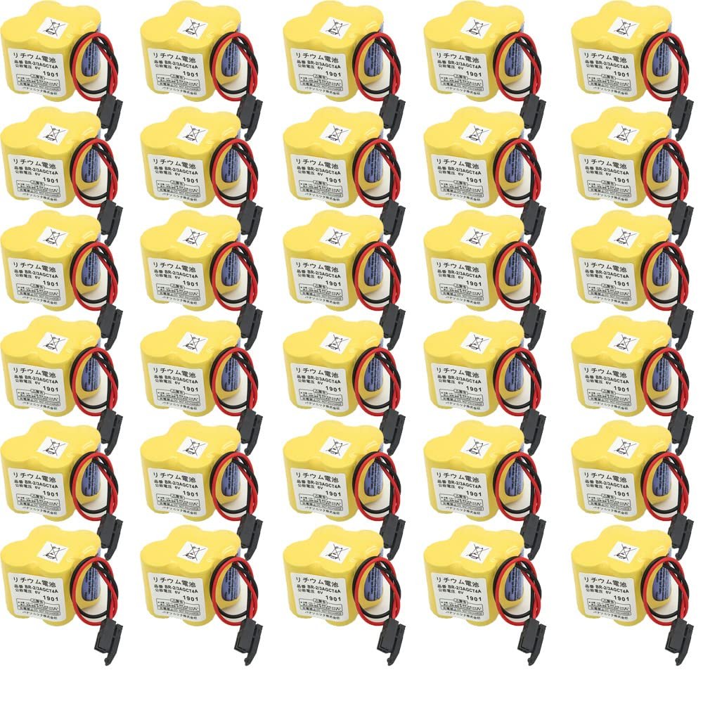 RUNAAJA (30-Pack) BR-2/3AGCT4A 6V 4400MAH Non Rechargeable Lithium Batteries Replace for A98L-0031-0025 A98L00310025 BR-2/3AGCT4A BR2/3AGCT4A