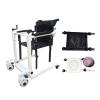 Patient Lift Wheelchair Patient Lift Wheelchair for Home Transfer Lift Steel Transport Wheelchair W/Soft Seat and Bedpan 360 Universal Wheel 130kg Patient Transfer Chair