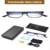 OKH Rechargeable Reading Glasses with Lights, Anti Blue Light Lens, Bright LED Light Up Reading Glasses, Readers for Men Women, +3.5 view 3