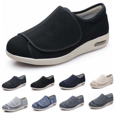Arthritis Swollen Feet Diabetic Shoes,Men's Wide Width Shoes with Adjustable Closure Lightweight Black Men 10.5/Wo Men 11.5