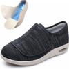 Extra Wide Diabetic Shoes Unisex Lightweight Walking Sneakers Easy Close Orthopedic Slippers Adjustable Slip On Shoes For Diabetic Edema Plantar Fasciitis Bunions Arthritis Swollen Feet ( Color : Blac view 1
