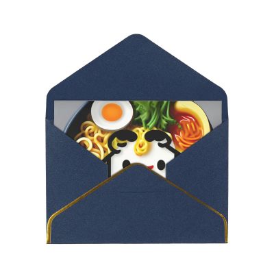 SSIMOO Egg Cup Noodle Ramen All-Purpose Cardsideal For Weddings&Thank You Messagescrafted From High-Grade Pearl Paper