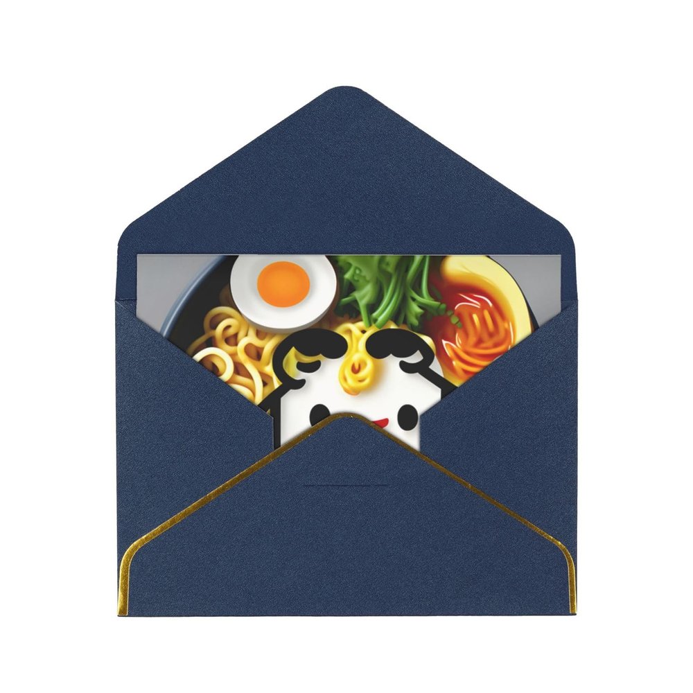 SSIMOO Egg Cup Noodle Ramen All-Purpose Cardsideal For Weddings&Thank You Messagescrafted From High-Grade Pearl Paper