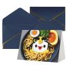 SSIMOO Egg Cup Noodle Ramen All-Purpose Cardsideal For Weddings&Thank You Messagescrafted From High-Grade Pearl Paper view 2