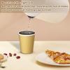 BALDCC 50 Pack 8 Oz Disposable Paper Cups, Hot Coffee Cup, Beverage Cups, Drinking Cup for Offices, Party, Home, Travel, Thickened Paper Style (Khaki) view 4