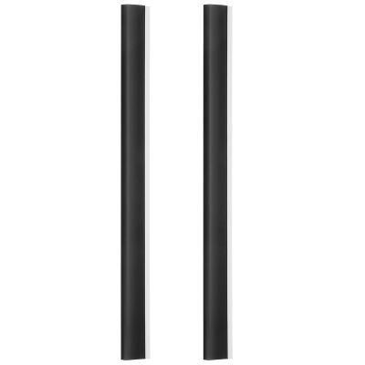 2pcs Plastic Strip Replacement for Dustpan Edge Bar Dust Pan Inlet Soft Pressing Strips Protector Garbage Shovel Closing Edges Straps Dustpan Repair Accessories Black