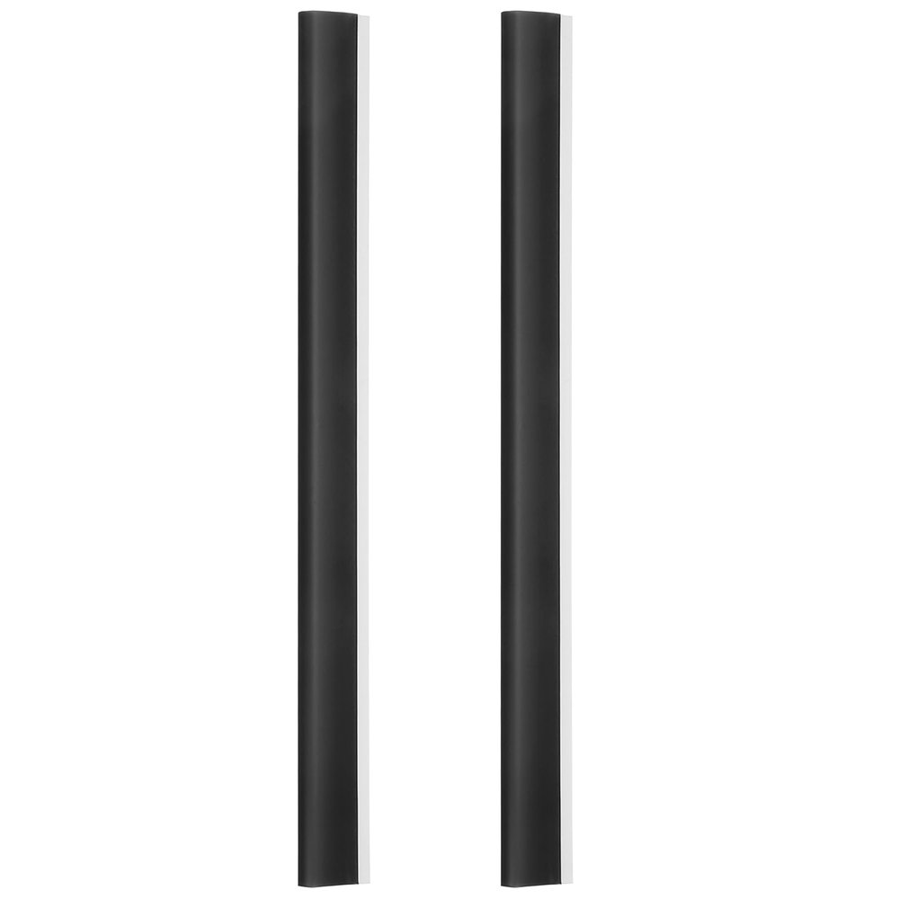 2pcs Plastic Strip Replacement for Dustpan Edge Bar Dust Pan Inlet Soft Pressing Strips Protector Garbage Shovel Closing Edges Straps Dustpan Repair Accessories Black