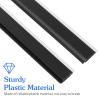 2pcs Plastic Strip Replacement for Dustpan Edge Bar Dust Pan Inlet Soft Pressing Strips Protector Garbage Shovel Closing Edges Straps Dustpan Repair Accessories Black view 3