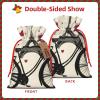SSIMOO Love Paris Tower Coffee Wine Perfume Bicycle Heart Reusable Christmas Gift Bags,Elegant Artistic Craft,Your Go-To Solution For Gift Packaging view 3