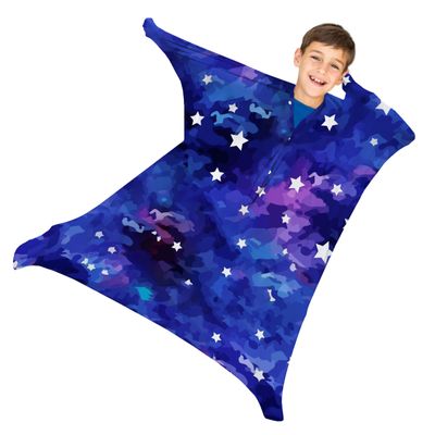 Blue Glowing Star Dynamic Movement Stretchy Sensory Body Socks - Stretchable Sensory Sack to Help Kids Relax and Focus - ADHD and Improve Sensory Full Body Sock for Kids (Small)