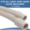 Roscoe Medical Universal CPAP Hose, 6 Feet, Includes 62 Pack CPAP Wipes, Premium Lightweight - Flexible CPAP Tubing, Gray, Easyflex Tubing, Fits Most CPAP Machines, APAP, BiPAP Brands, 2 Pack view 2