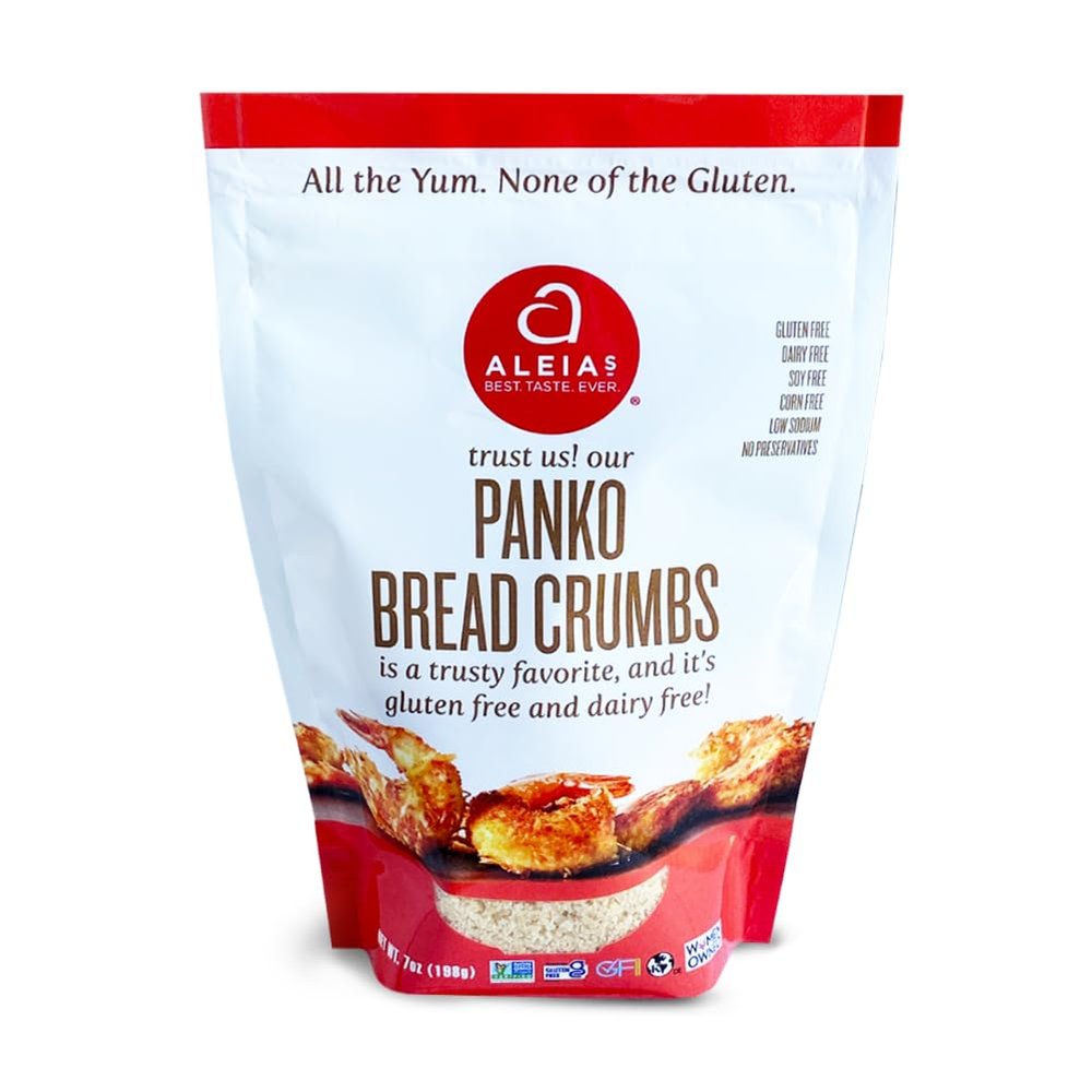 Aleias Gluten Free Panko Bread Crumbs  7 oz (1 Pack)  Crunchy Gluten Free Breading for Cooking & Baking  Dairy Free, Kosher, Non-GMO