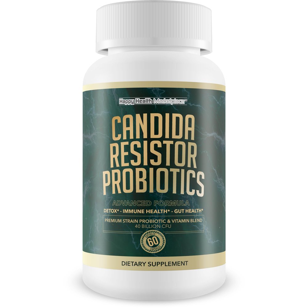 Candida Resistor Probiotics - Our Best Candida Support Capsules - Our Pills for Candida Are A Natural Candida Cleanse Detox Probiotic Candida Complex - Candida Pills - Candida Resistor Supplement