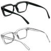 REAVEE 2 Pack Oprah Style Oversized Reading Glasses for Women Men Blue Light Blocking, Ladies Stylish Retro Square Large Computer Readers (Black/Grey 1.25x) view 3