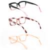 REAVEE 3 Pack Oprah Style Oversized Reading Glasses for Women Men Blue Light Blocking, Ladies Stylish RetroSquare Large Computer Readers (Pink Leopard/Black Pink/Tea 2.25x) view 3