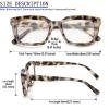 REAVEE 2 Pack Oprah Style Oversized Reading Glasses for Women Men Blue Light Blocking, Ladies Stylish Retro Square Large Computer Readers (Leopard/Tea Leopard 3.5x) view 3