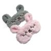 2 Pack Soft Plush Rabbit Sleeping Eye Mask, Cute Animal Sleep Eye Cover, Funny Bunny Blindfold Eyeshade for Women Night Nap Travel (Pink, Grey) view 1