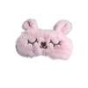 2 Pack Soft Plush Rabbit Sleeping Eye Mask, Cute Animal Sleep Eye Cover, Funny Bunny Blindfold Eyeshade for Women Night Nap Travel (Pink, Grey) view 4