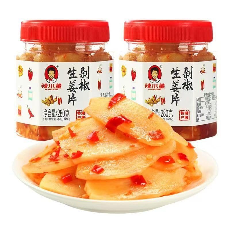 Pickled Mixed Vegetables,Chili sauce and paste,Chinese pickled vegetables,breakfast side dishes,Ready to eat Spicy Snack,Mixed Noodles Sauce (Chopped Pepper and Ginger280g,1 can)