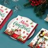 100Pcs Christmas Gingerbread Napkins Decorations,Red Black Buffalo Plaid Merry Christmas Disposable Paper Napkins Cup Cake Hand Towels Tableware for Home Kitchen Xmas Holiday Party Supplies Decor view 3