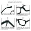 REAVEE 2 Pack Oprah Style Oversized Reading Glasses for Women Men Blue Light Blocking, Ladies Stylish Retro Square Large Computer Readers (Black/Black 1.5x) view 4