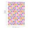 WRAPAHOLIC Valentine's Day Wrapping Paper Sheet - 6 Sheets Colorful Love Heart Design Folded Flat for Wedding, Anniversary, Birthday, Party - 19.7 Inch X 27.5 Inch Per Sheet view 2