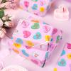 WRAPAHOLIC Valentine's Day Wrapping Paper Sheet - 6 Sheets Colorful Love Heart Design Folded Flat for Wedding, Anniversary, Birthday, Party - 19.7 Inch X 27.5 Inch Per Sheet view 3