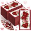 200 Pcs Valentine's Day Guest Napkins Eucalyptus Hearts Valentine Napkins 2 Ply Disposable Hand Towel for Bathroom Red Hearts Decorative Bathroom Paper Hand Towels for Anniversary Home Party Wedding view 1