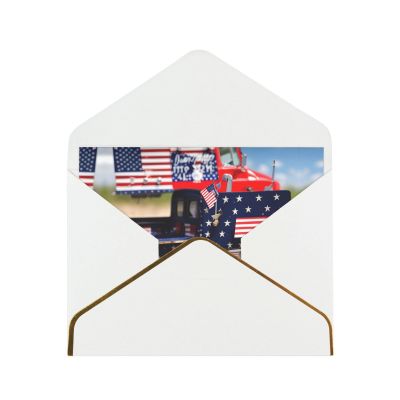 ZISHAK 4th Of July Patriotic Truck Radiant Gratitude Cards-Wedding,Friendship,Anniversary Greeting Cards For Moments That Matter