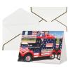 ZISHAK 4th Of July Patriotic Truck Radiant Gratitude Cards-Wedding,Friendship,Anniversary Greeting Cards For Moments That Matter view 2