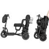 3 Wheel Folding Mobility Scooter for Adults, Foldable Electric Powered Lightweight Mobility Scooter for Seniors with Baskets, 300lbs Capacity, 20 Miles, Black view 1