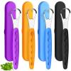 4 Pcs Tongue Scraper Cleaner Adults and Kids Stainless Steel Tongue Brush Metal Scraper Reduce Bad Breath with Travel Cases for Men Women Oral Mouth(Purple, Orange, Blue and Black)
