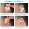 Ear Covers for Shower, 120 Pieces Waterproof Ear Stickers for Adults Ear Covers for Swimming Shower Ear Protectors with Waterproof Cotton Ear Plugs for Shower Surfing Snorkeling and Other Water Sports view 3