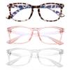 AZorb 3Pack Blue Light Blocking Glasses for Kids TR90 Unbreakable Computer Screen Glasses for Boys & Girls - 3 Pack(Transparent Pink+ Leopard+ Transparent) view 1