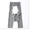 Mens' Post Surgery Tearaway Patient Pants Open Front and Back Crotch Incontinence Care for Elderly Bedridden (Color : Gray, Size : XX-Large) view 2