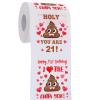 21st Birthday Gifts for Her Him - Happy Prank Toilet Paper - 21st Birthday Decorations Party Supplies Favors - Novelty Bday Present for Boy Girl, Men Women, Friends - 21 Year Old Funny Gag Gifts - Red view 1