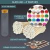 4 Matches in Colors of Your Choice in a Refillable Chic Jar - Striker Strikers Included | 200 Quality Artisan Matchsticks | Festive & Colorful in Your Home or as a Holiday Gift by Thankful Greetings view 2