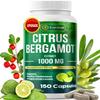 25x Concentrated Citrus Bergamot Extract Capsules, 150 Veggie Capsules, Citrus Bergamot 1000mg Capsules, Non-GMO, Gluten-Free, All Natural, Vegetarian Capsules view 1