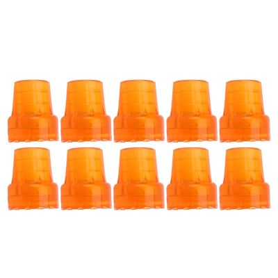 10Pcs Crutch Tip,19mm Crutch Feet Cap Upgrade Heavy Duty Rubber Accessories Replacement Rubber Cane Tips Heavy Duty Rubber Crutch Tips Replacement Universal Rubber Cane Tips(Orange)