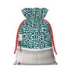 leopard patterned wallpaper print Christmas Goody Bags,Xmas Gift Bags,Drawstring Candy Bags,Treat Sacks,Holiday Party Favors Bags view 2