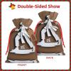 karate men print Christmas Goody Bags,Xmas Gift Bags,Drawstring Candy Bags,Treat Sacks,Holiday Party Favors Bags view 3