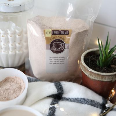 Kauffman Orchards Decaf French Vanilla Instant Cappuccino Hot Drink Mix, 5 Pound Bag