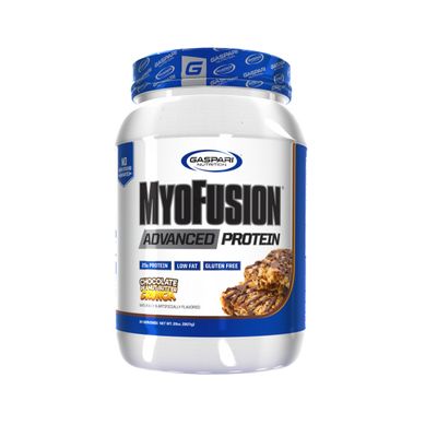 Gaspari Nutrition Myofusion Advanced Protein, Protein Blend with Whey Protein, Casein Protein and Isolate Protein, Low Fat and Gluten Free (Chocolate Peanut Butter Crunch, 2 Pound)