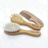 3pcs Personalized Baby Brush and Comb Set,Infant Hair Brush,Custom Name Baby Wool Comb Newborn Hair Brush Infant Head Massager Bath Brush Comb for Kids view 2