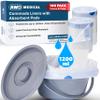 100 PACK - Commode Liners with Absorbent Pads - Adults Commode Bag Compatible with Most Toilets - Portable Commode Liners with Gel Pads - Disposable Bedside Toilet Liner Bags for Adult Potty Chair view 1