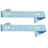 Tamouvkit 2PCS, Mom and Dad to be Sash Set, Best Baby Shower Decorations Mother Father Gifts, Gender Reveal Party Boy Or Girl Neutral Twins (Light Blue - Gold) view 1