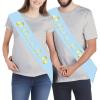 Tamouvkit 2PCS, Mom and Dad to be Sash Set, Best Baby Shower Decorations Mother Father Gifts, Gender Reveal Party Boy Or Girl Neutral Twins (Light Blue - Gold) view 2